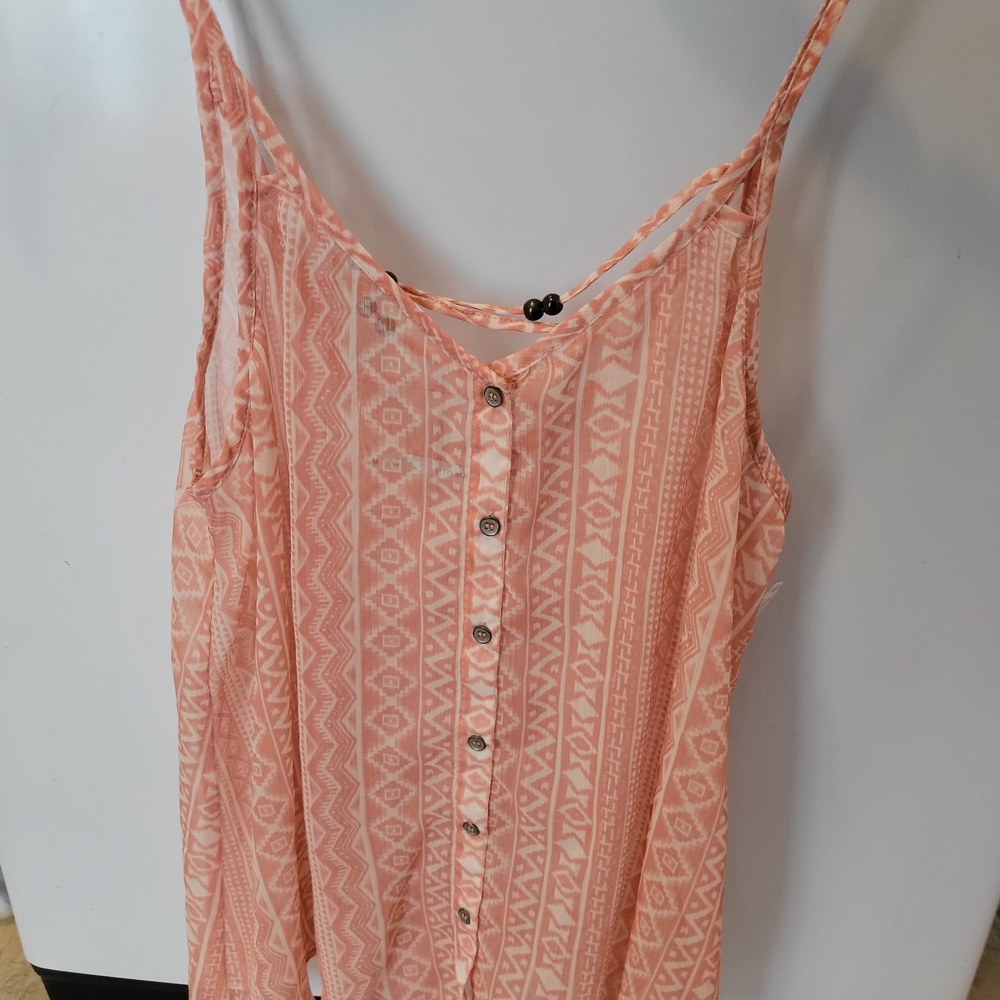 Peach Patterned Women's Top